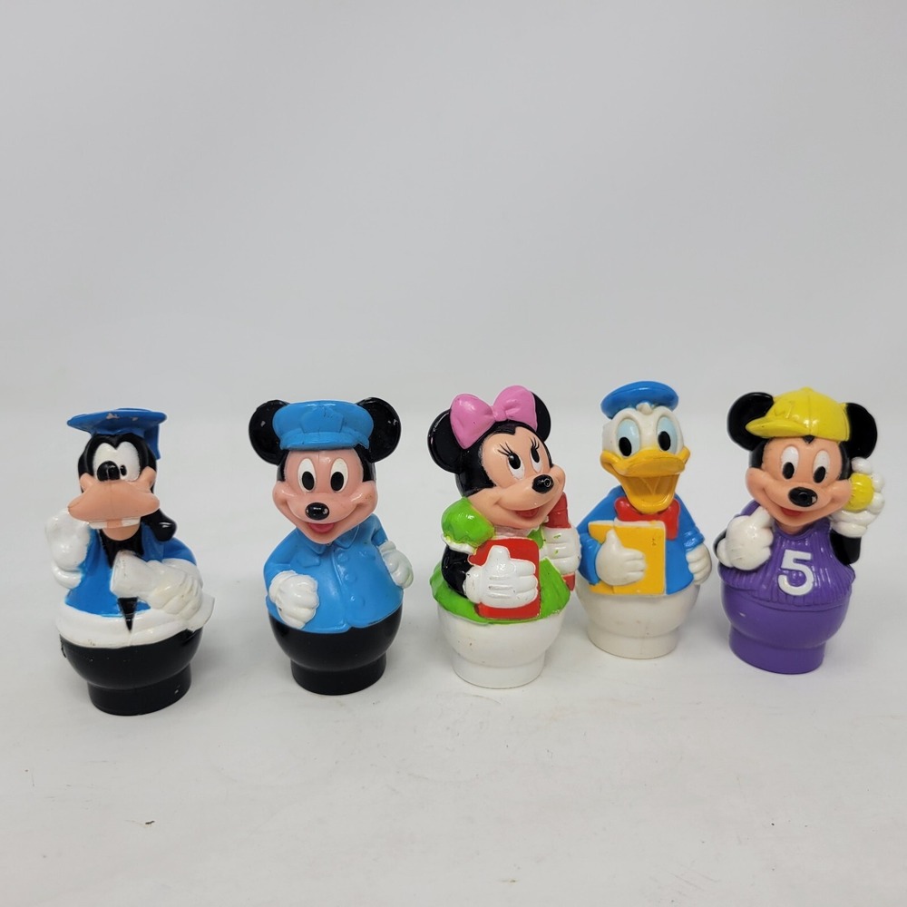 5 Vintage Disney Arco Play Mickey Mouse, Donald, Goofy and Minnie Mouse